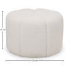 Buy Round Ottoman Upholstered in Bouclé Fabric - Debri White 61306 - prices