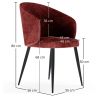 Buy Corduroy Upholstered Dining Chair - Imperial  Wine 61448 at MyFaktory
