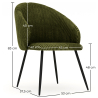 Buy Dining Chair Upholstered in Velvet - Yukon Olive 61449 - prices