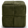 Buy Square Corduroy Upholstered Pouf - Modern Design - Dice Ivory 61451 - in the EU