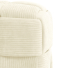 Buy Square Corduroy Upholstered Pouf - Modern Design - Dice Ivory 61451 in the Europe