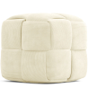 Buy Square Corduroy Upholstered Pouf - Modern Design - Dice Ivory 61451 home delivery