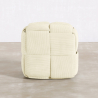 Buy Square Corduroy Upholstered Pouf - Modern Design - Dice Ivory 61451 at MyFaktory