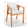 Buy Outdoor Teak Wood Chair with Cushions - Aran Natural 61322 in the Europe
