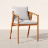 Buy Outdoor Teak Wood Chair with Cushions - Aran Natural 61322 - prices
