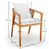 Buy Outdoor Teak Wood Chair with Cushions - Aran Natural 61322 - prices