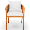 Buy Outdoor Teak Wood Chair with Cushions - Aran Natural 61322 - in the EU