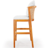 Buy High Outdoor Teak Wood Stool with Cushions - Aran Natural 61324 with a guarantee
