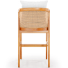 Buy High Outdoor Teak Wood Stool with Cushions - Aran Natural 61324 - in the EU