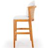 Buy High Outdoor Teak Wood Stool with Cushions - Aran Natural 61324 in the Europe