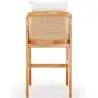 Buy High Outdoor Teak Wood Stool with Cushions - Aran Natural 61324 - in the EU