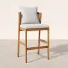 Buy High Outdoor Teak Wood Stool with Cushions - Aran Natural 61324 - prices
