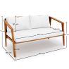 Buy Outdoor Teak Wood Sofa - 140 CM - Aran Natural 61327 - prices