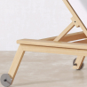 Buy Teak Wood Sun Lounger with Cushion - Beth Natural 61329 in the Europe