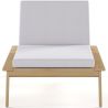 Buy Teak Wood Sun Lounger with Cushion - Beth Natural 61329 - in the EU