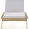 Buy Teak Wood Sun Lounger with Cushion - Beth Natural 61329 - in the EU