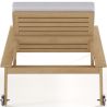 Buy Teak Wood Sun Lounger with Cushion - Beth Natural 61329 - prices
