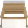 Buy Teak Wood Sun Lounger with Cushion - Beth Natural 61329 - prices