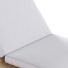 Buy Teak Wood Sun Lounger with Cushion - Beth Natural 61329 at MyFaktory
