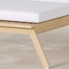 Buy Teak Wood Sun Lounger with Cushion - Beth Natural 61329 in the Europe