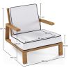 Buy Teak Outdoor Armchair - Audrey  Natural 61456 in the Europe