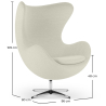 Buy Armchair with armrests - Bouclé upholstery - Bold White 61468 in the Europe
