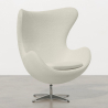 Buy Armchair with armrests - Bouclé upholstery - Bold White 61468 in the Europe