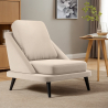 Buy Velvet Upholstered Armchair - Scandinavian Style - Luxe Plaza White 61479 - prices