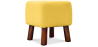 Buy Jonah scandinavian style Footstool - Fabric Yellow 55340 home delivery