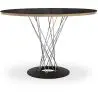 Buy Dining Table Round Wooden with Steel Legs – Jany White 16314 - prices