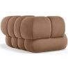 Buy Velvet Upholstered Armchair - Modern Style - Curve Premium Cream 61487 home delivery