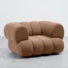 Buy Velvet Upholstered Armchair - Modern Style - Curve Premium Cream 61487 at MyFaktory