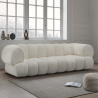 Buy Bouclé Upholstered Sofa - Modern Style - 2/3 Seater - Curved Premium White 61488 - prices