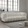 Buy Bouclé Upholstered Sofa - Modern Style - 2/3 Seater - Curved Premium White 61488 - prices