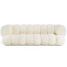 Buy Bouclé Upholstered Sofa - Modern Style - 2/3 Seater - Curved Premium White 61488 at MyFaktory