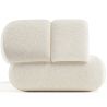 Buy Bouclé Upholstered Sofa - Modern Style - 2/3 Seater - Curved Premium White 61488 at MyFaktory