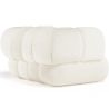 Buy Armchair Upholstered in Bouclé Fabric - Modern Style - Curve Premium White 61489 in the Europe