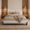 Buy Double bed 160x200 CM - Upholstered in Bouclé Fabric - Emma White 61452 in the Europe