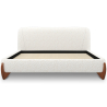 Buy Double bed 160x200 CM - Upholstered in Bouclé Fabric - Emma White 61452 with a guarantee