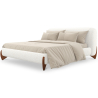 Buy Double bed 160x200 CM - Upholstered in Bouclé Fabric - Emma White 61452 in the Europe