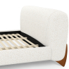 Buy Double bed 160x200 CM - Upholstered in Bouclé Fabric - Emma White 61452 - prices