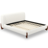 Buy Double bed 160x200 CM - Upholstered in Bouclé Fabric - Emma White 61452 - in the EU