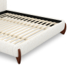 Buy Headboard and Bed Frame for 160x200 CM Bed - Upholstered in Bouclé Fabric - Emma White 61452 with a guarantee