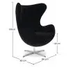 Buy Armchair with armrests - Fabric upholstery - Bold Black 13412 - in the EU