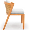 Buy Outdoor Teak Dining Chair with Cushions - Lesley Natural 61323 - in the EU