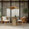 Buy Outdoor Teak Dining Chair with Cushions - Lesley Natural 61323 home delivery