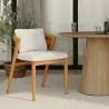 Buy Outdoor Teak Dining Chair with Cushions - Lesley Natural 61323 in the Europe