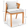 Buy Outdoor Teak Dining Chair with Cushions - Lesley Natural 61323 home delivery