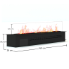 Buy Decorative Electric Fireplace with Water Vapor Flame - 160 cm Black 61527 - prices