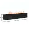 Buy Decorative Electric Fireplace with Water Vapor Flame - 200 cm Black 61529 at MyFaktory